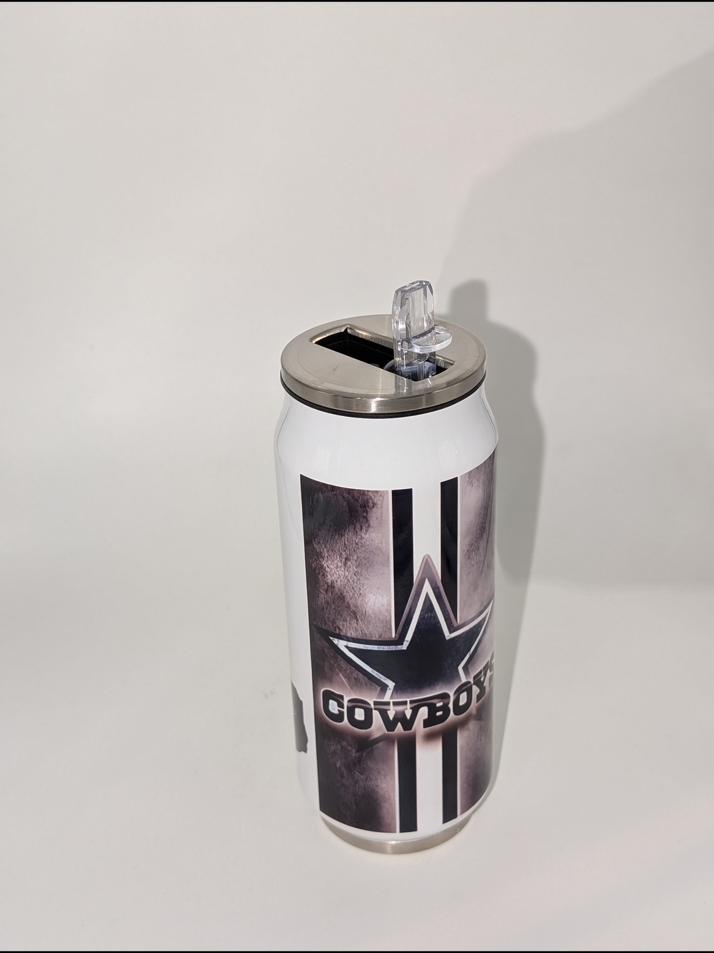 Cowboys Insulated Stainless Steel Soda Can Tumbler.  16oz           (Brand New)